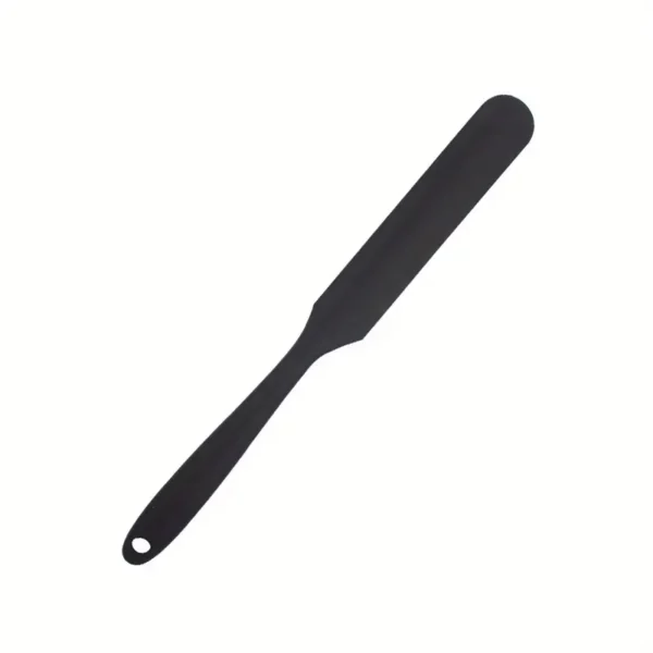 Image of a black silicone jar spatula