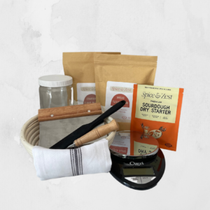 Image of all items included in bread kit